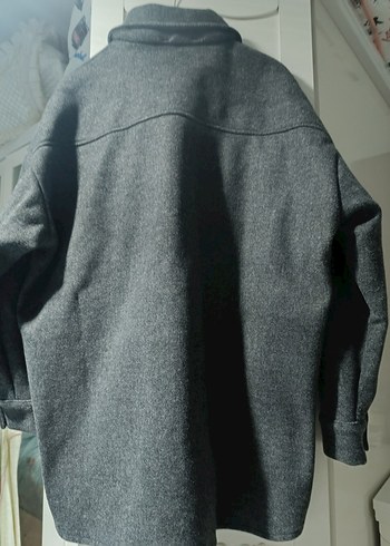 Gri Düğmeli mont - Görsel 2