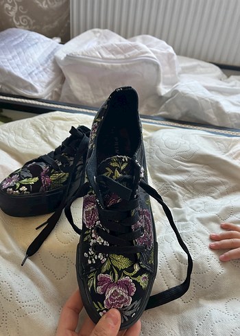 Primark Çiçek Desenli Platform Topuklu Kadın Spor Ayakkabı
