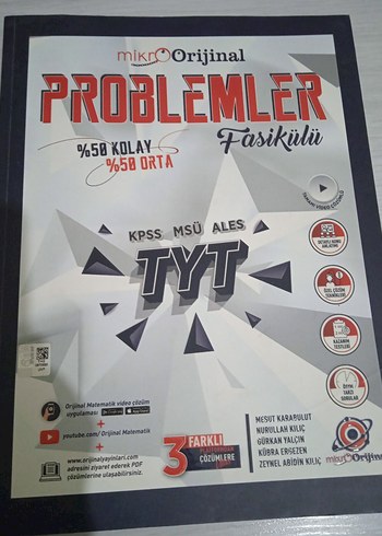 tyt problemler fasikulu kitabi ve 4tyt 2ayt denemesi 2023 yili