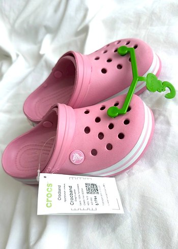 30 Beden Crocs Kız Çocuk Pembe Kaydırmaz Terlik