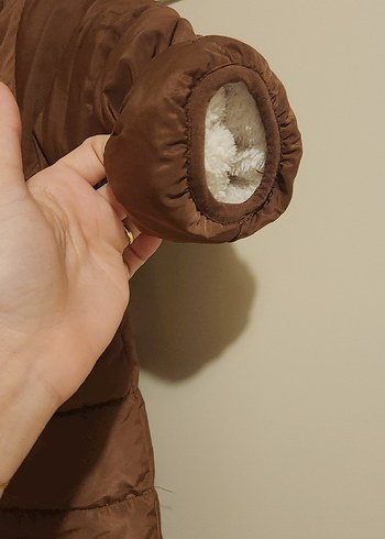 Kahverengi Bebek Tulum, Kürklü Kapüşonlu - Görsel 5