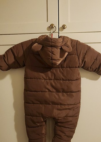 Kahverengi Bebek Tulum, Kürklü Kapüşonlu - Görsel 2