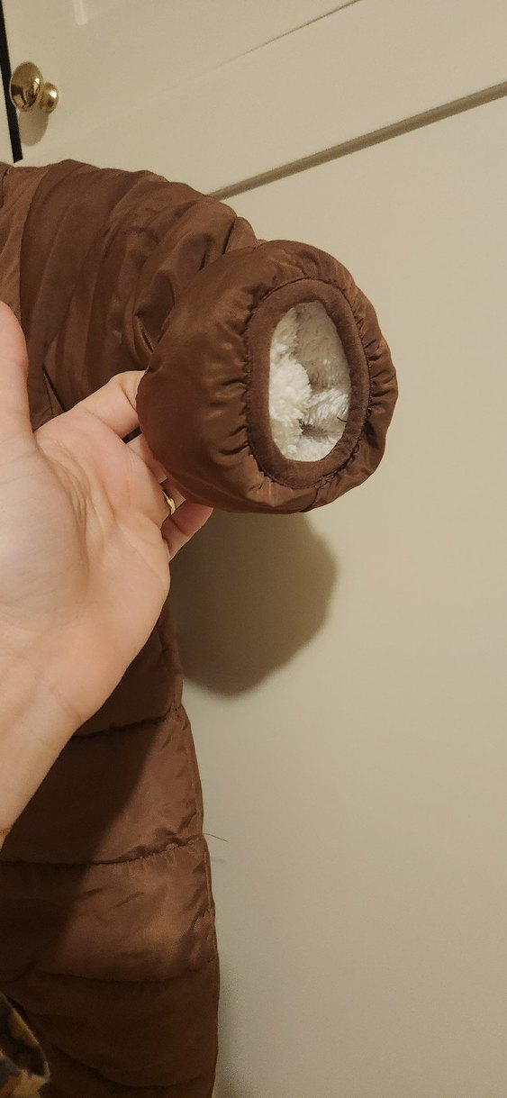 Kahverengi Bebek Tulum, Kürklü Kapüşonlu - Görsel 5