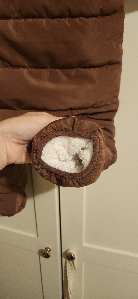 Kahverengi Bebek Tulum, Kürklü Kapüşonlu - Görsel 3