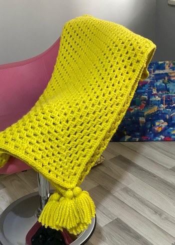 Kırmızı Örgü Battaniye - Görsel 6