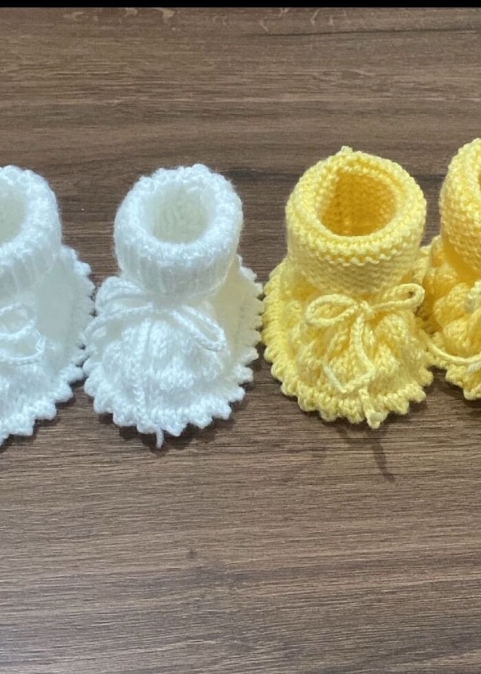 Örgü bebek patiği 1 çift - Görsel 4