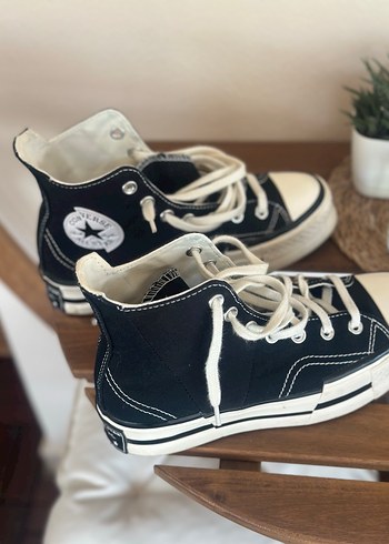 Siyah Platform Topuklu Kadın Spor Ayakkabı - Görsel 2