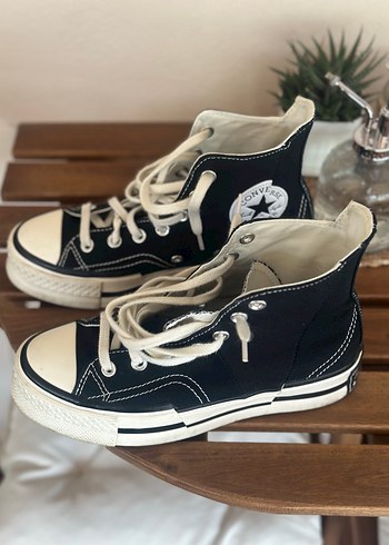 Siyah Platform Topuklu Kadın Spor Ayakkabı - Görsel 4