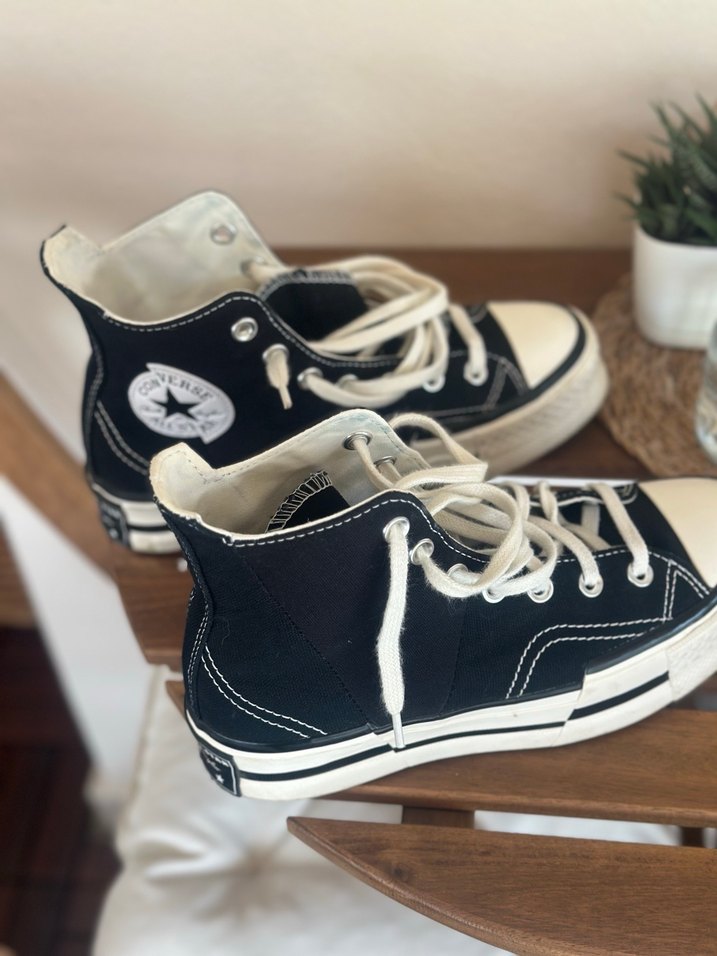 Siyah Platform Topuklu Kadın Spor Ayakkabı - Görsel 2