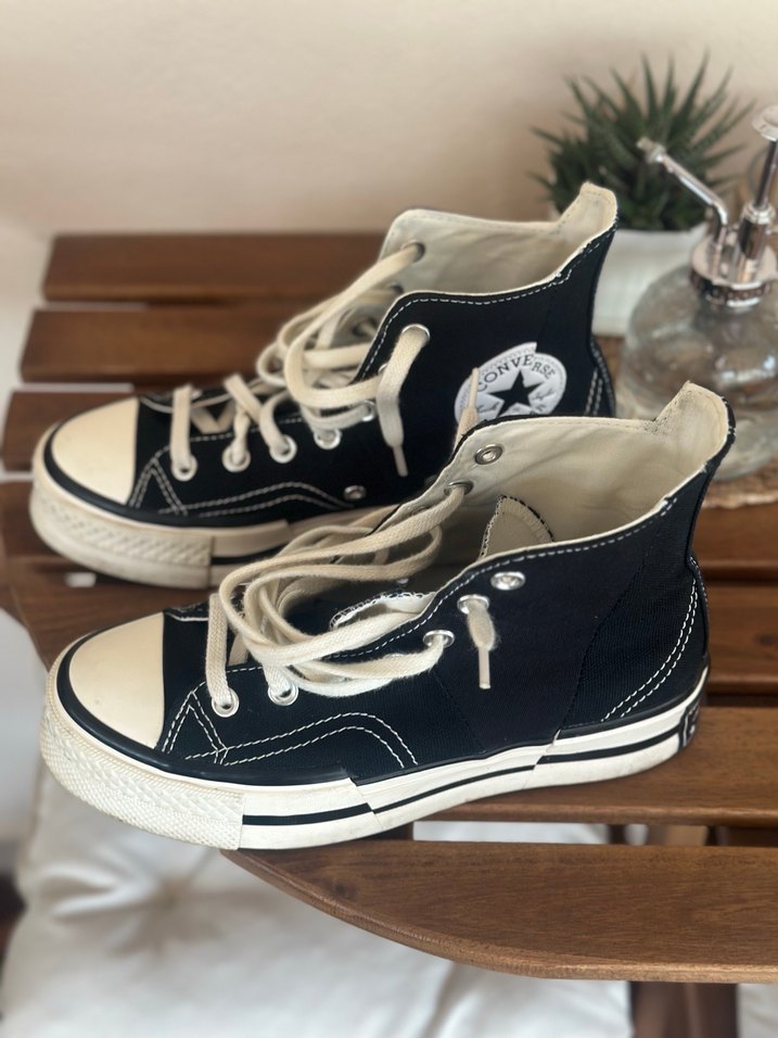 Siyah Platform Topuklu Kadın Spor Ayakkabı - Görsel 4