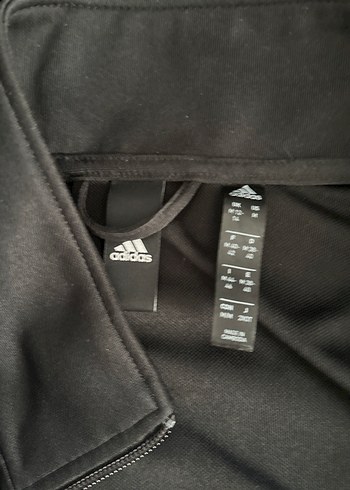 Bayan Siyah Adidas Fermuarlı Ceket - Görsel 3