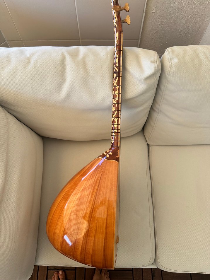 Bej Renkli Kısa Saplı Bağlama - Görsel 4