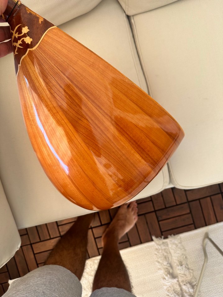 Bej Renkli Kısa Saplı Bağlama - Görsel 2