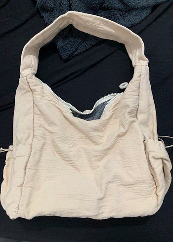 Bej Kadın Fermuarlı Günlük Çanta - Görsel 4