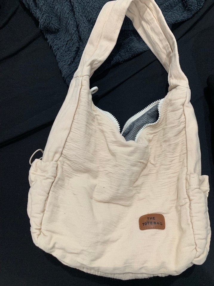 Bej Kadın Fermuarlı Günlük Çanta - Görsel 3