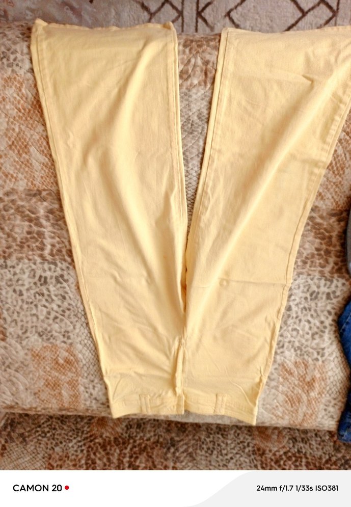 Bej Desenli Hamile Pantolonu Velcro - Görsel 2