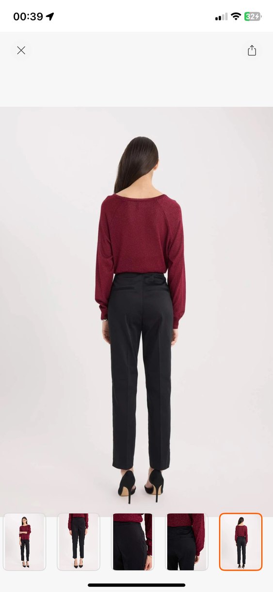 Sigarette pantolon saten kumaş - Görsel 4