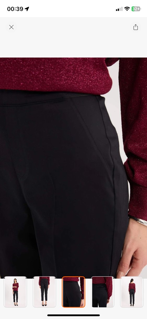 Sigarette pantolon saten kumaş - Görsel 3