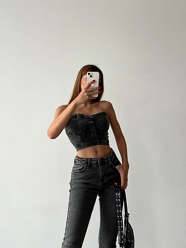 Denim Gri Büstiyer