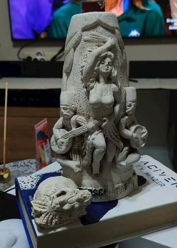 Gri Beyaz Figürlü Dekoratif Biblo - Görsel 3