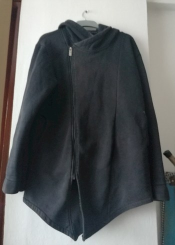 Fabregas, Xl, Siyah Fermuarlı Midi Ceket - Görsel 2