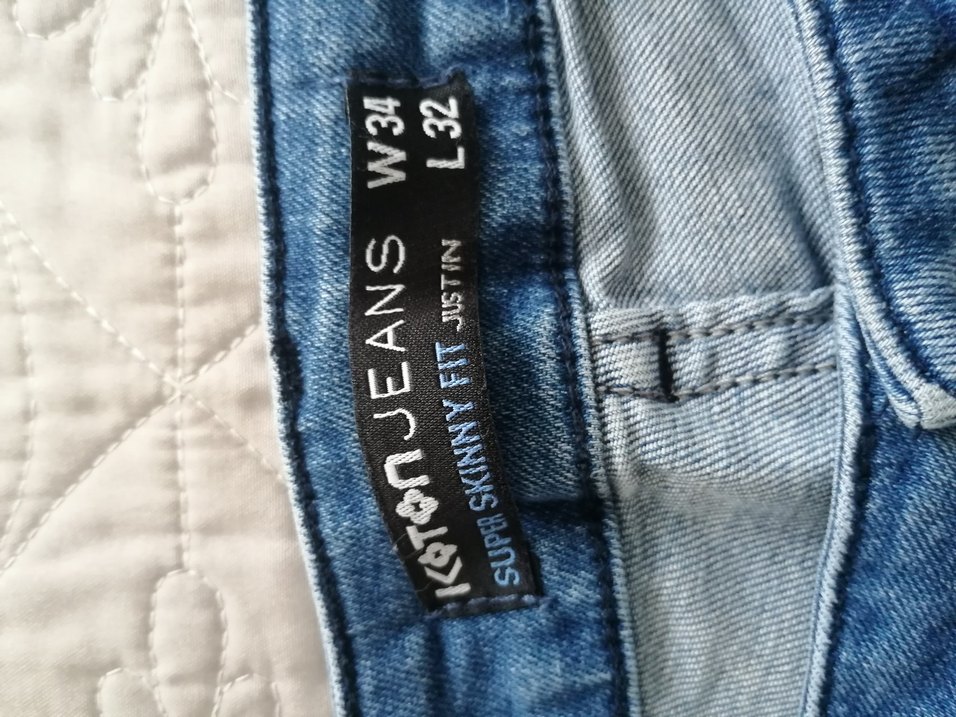 Koton marka L 32 beden Mavi Denim erkek Jean - Görsel 4