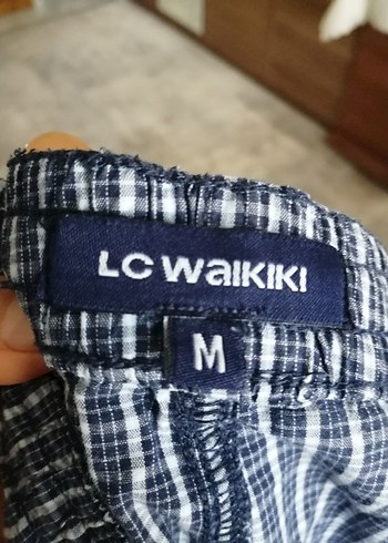 Erkek Lacivert beyaz ekoseli LCW marka ince Kumaş Pantolon - Görsel 3