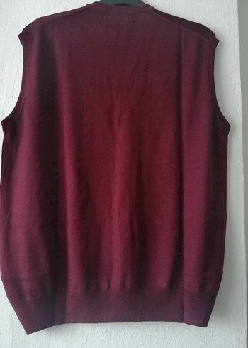 Carlo cavalli, L, Bordo V Yaka Örgü Erkek Süveter - Görsel 4