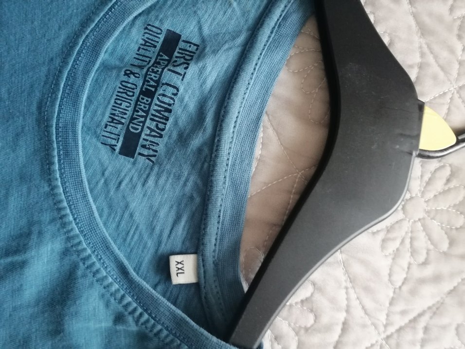 Xxl beden Erkek Mavi Kısa Kollu Tişört - Görsel 3