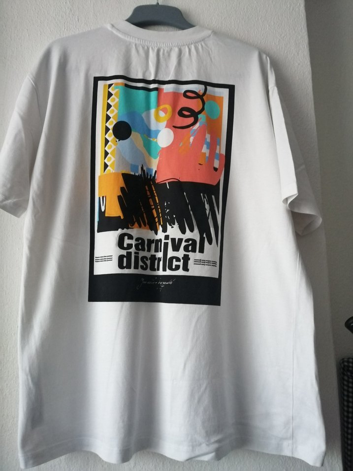 Defacto, L, geniş, Beyaz, Baskılı Pamuklu Erkek Tişört - Görsel 3