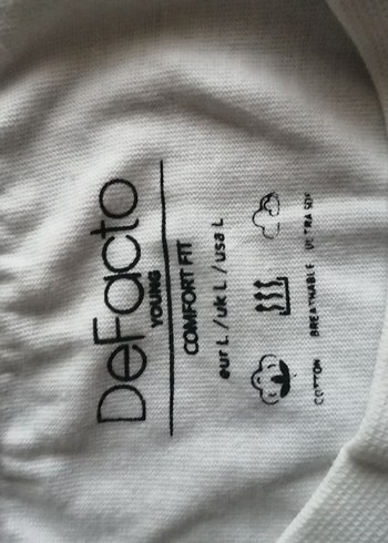 Xxl, defacto, yarım kollu Beyaz Pamuklu Erkek Tişört - Görsel 4