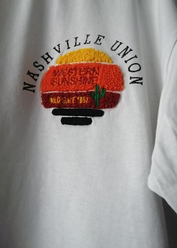 Noche marka, Xxl beden Beyaz, Baskılı Kısa Kollu Oversize Tişört - Görsel 3