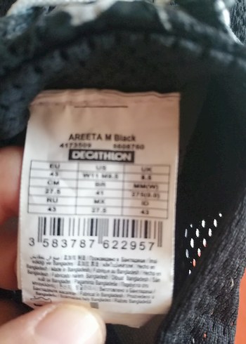 Siyah Gri Erkek 43 numara marina Ayakkabısı - Görsel 6