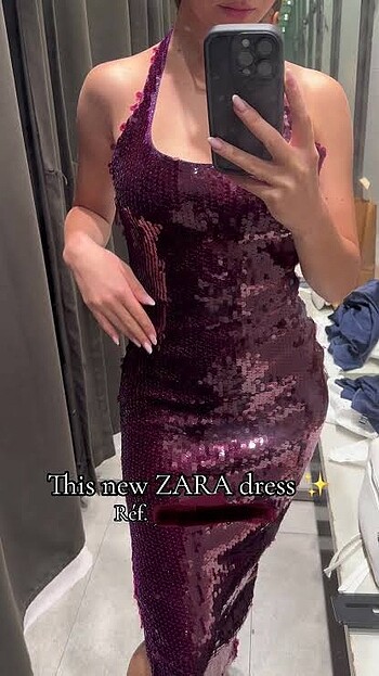 Zara payetli elbise