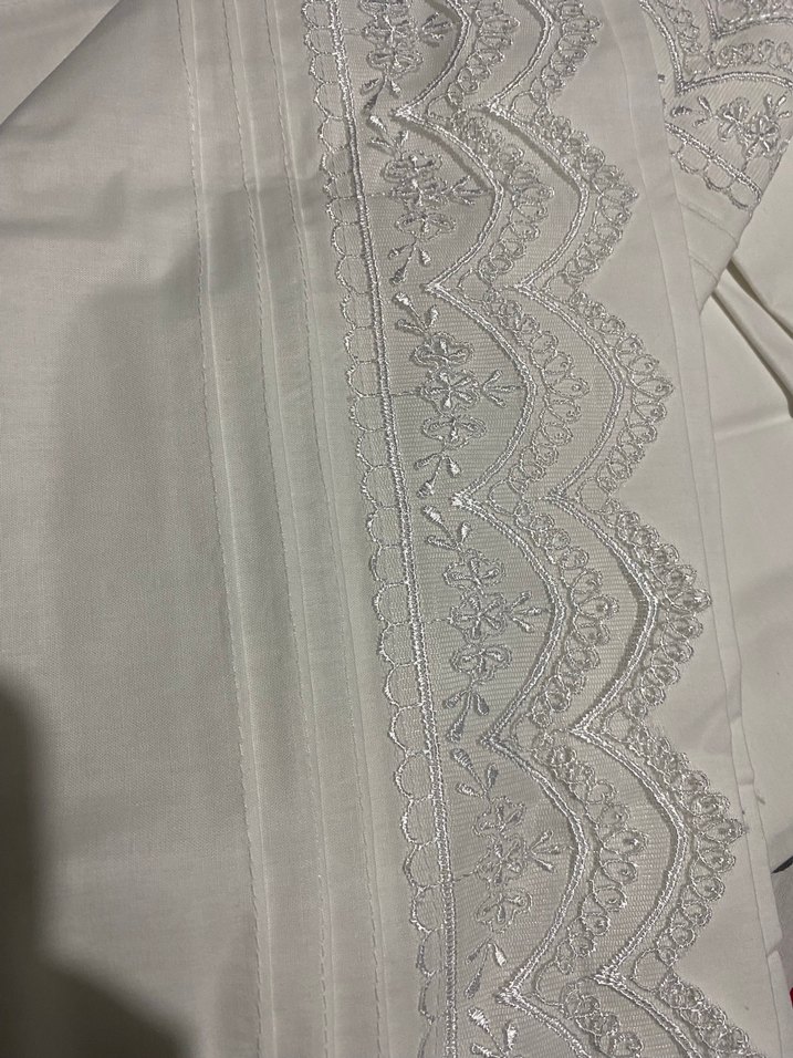 Nakışlı Beyaz 1 çarşaf 2 yastık - Görsel 4