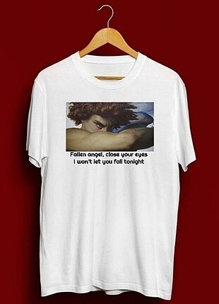 Fallen angel baskılı tshirt 