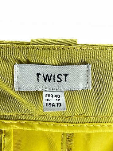 40 Beden sarı Renk Twist Kumaş Pantolon %70 İndirimli.