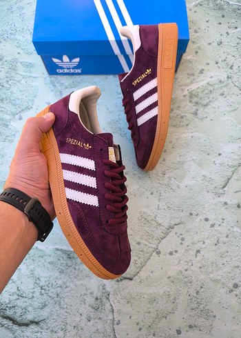 Bordo Adidas Spezial Süet Spor Ayakkabı