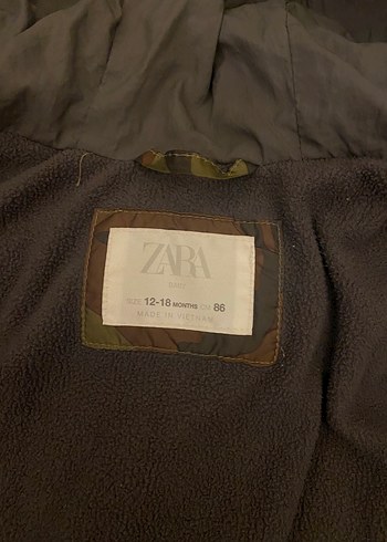 12-18 Ay Beden ZARA KAMUFLAJ MONT 12/18 ay