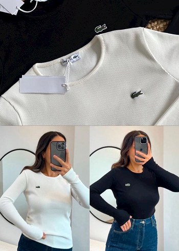 Kadın Beyaz Uzun Kollu İnce Sweatshirt