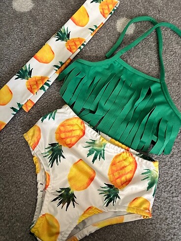 Diğer Kız çocuk bandanalı bikini set