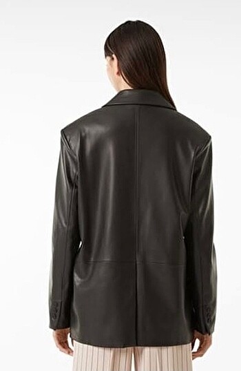 Bershka Bershka deri blazer ceket