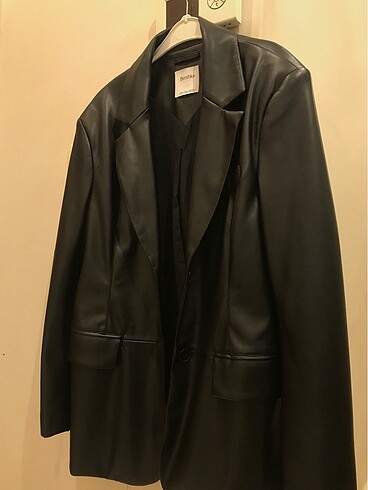 m Beden Bershka deri blazer ceket