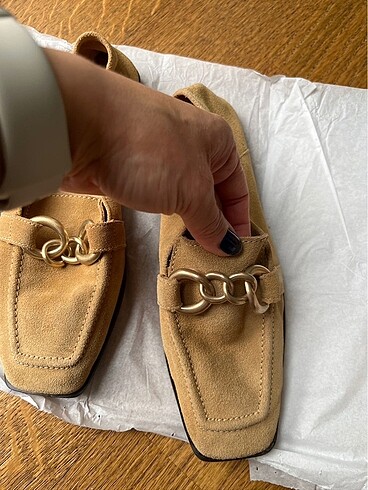 Mango Mango süet deri loafer
