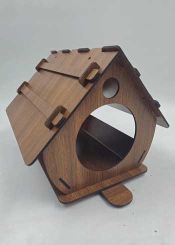 Kahverengi Ahşap Kuş Evi - Görsel 10