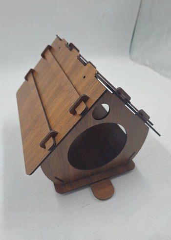 Kahverengi Ahşap Kuş Evi - Görsel 7