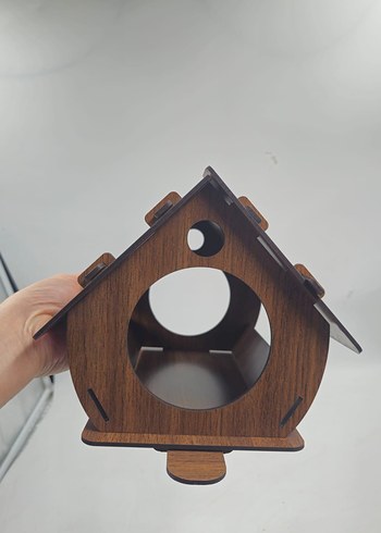 Kahverengi Ahşap Kuş Evi - Görsel 8