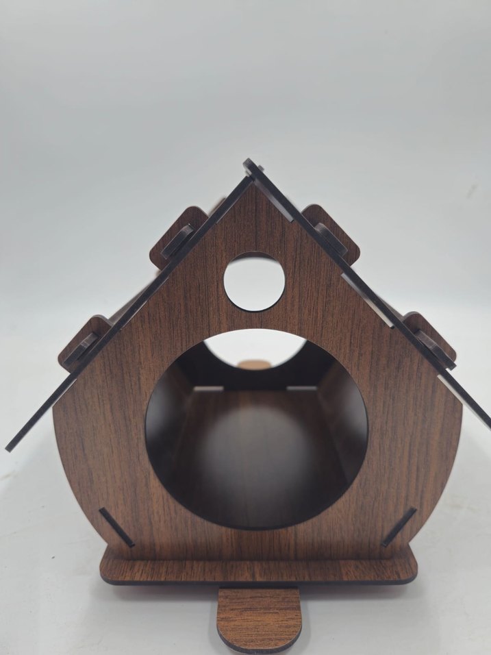 Kahverengi Ahşap Kuş Evi - Görsel 5