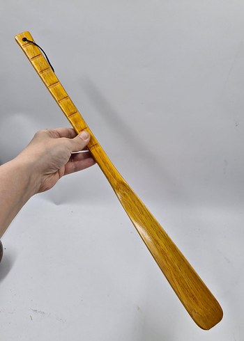 Parlak Bej Ahşap ayakkabı çekeceği - Görsel 3