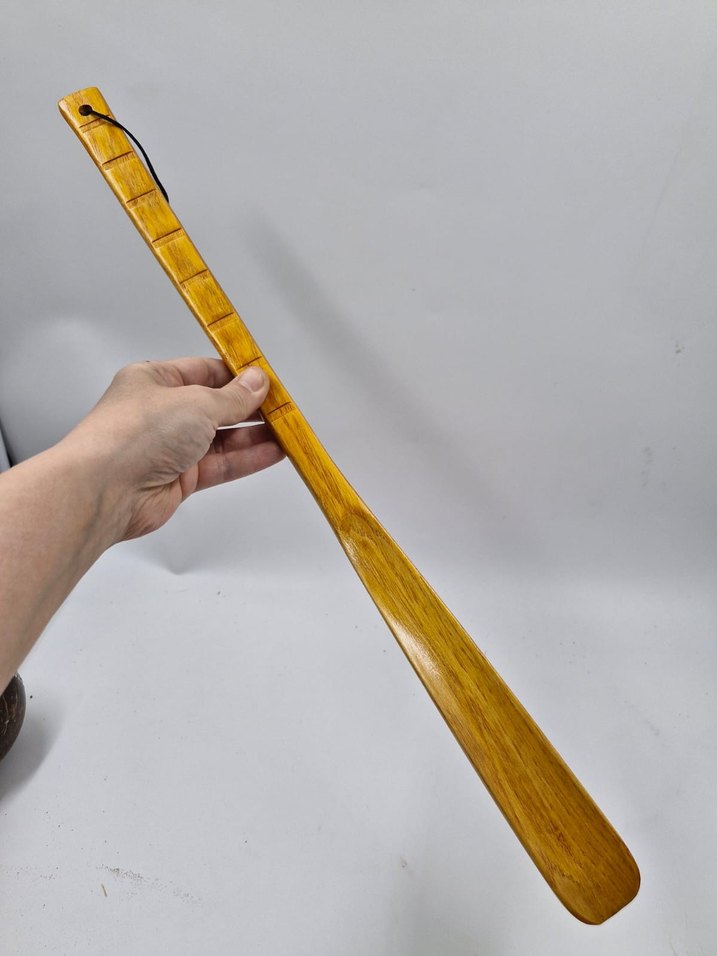 Parlak Bej Ahşap ayakkabı çekeceği - Görsel 3